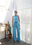 Keten Bluz Ve Pantolon İki̇li̇ Takim resmi